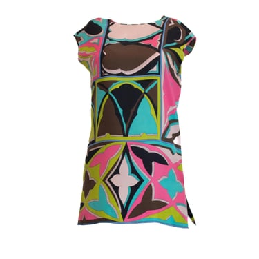 Emilio Pucci Vintage 1960/70's Silk Printed Sleeveless Tunic 