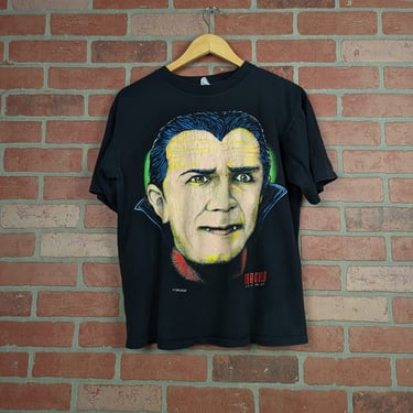 Vintage 1991 Bela Lugosi Dracula Portrait ORIGINAL Movie Promo Tee - Large 