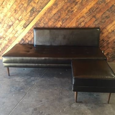 Mid Century Style Custom Day Bed Sofa with Ottoman 
