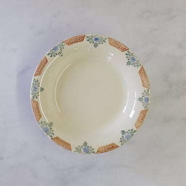 antique french Longwy cake plate