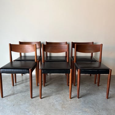 Mid Century Poul Volther for Frem Rojle Danish Teak Dining Chairs – Set of 6 