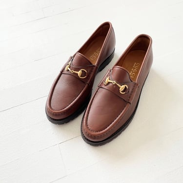 1990s Gucci Leather Horsebit Loafers 