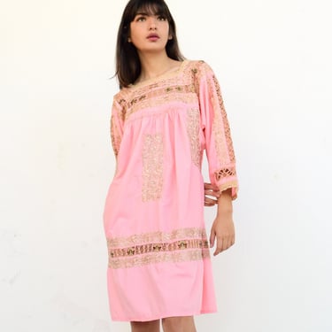 Hand Embroidered Mexican Dress. San Antonino Dress. 