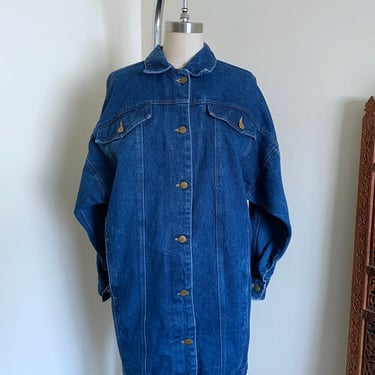 Vintage 80's Denim Jacket, Oversized Style 