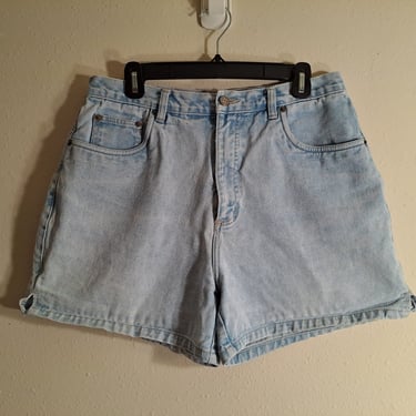 Vintage 90s High Waist Denim Hemmed Shorts, Size 33 