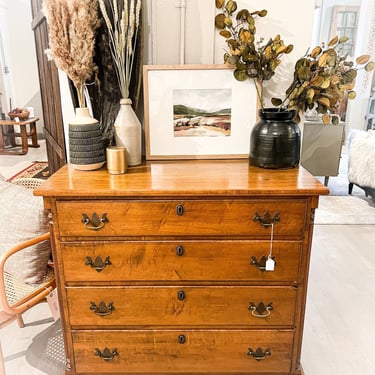 American Chippendale period Federal Maple Chest 