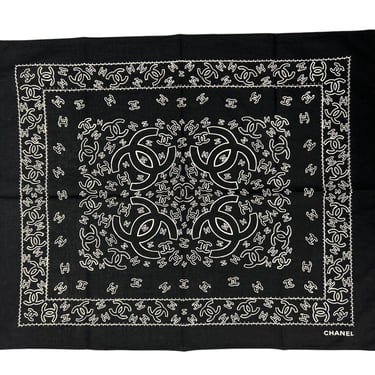 Chanel Black Logo Bandana