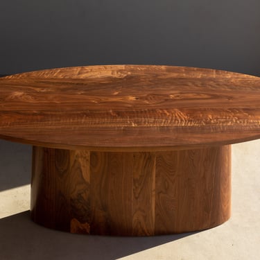 ELLIPSE- Solid Wood Oval Pedestal Dining Table 