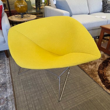 Yellow Bertoia Style Large Diamond Chair