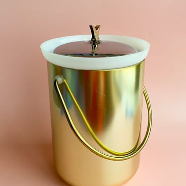 Vintage Tall Gold Ice Bucket