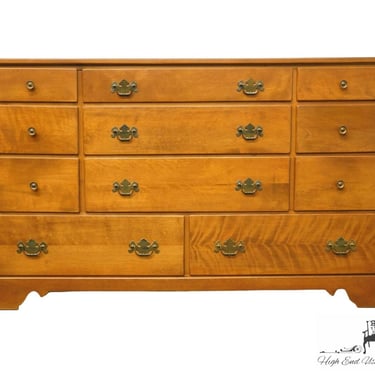 ETHAN ALLEN Heirloom Nutmeg Maple Colonial / Early American  55" Triple Dresser B611N 