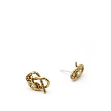 Tiro Tiro Small Knot Studs - Brass