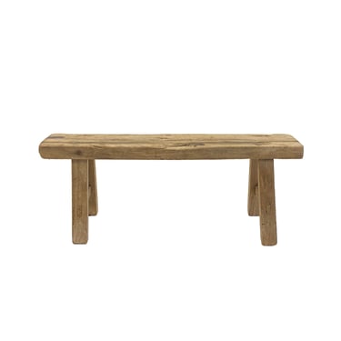 Chinese Raw Wood Rough Accent Single Sitting Low Stool Bench ws2151E 