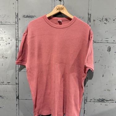 90's GAP Vintage Cotton Waffle Undershirt  Hipster Grunge Fashion Salmon color Short sleeve 