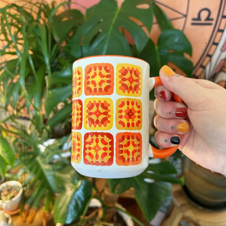 Coffee Mug Granny Squares