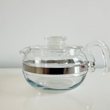 Pyrex Flameware #8446 6 Cup Tea Kettle Vintage 1950s 