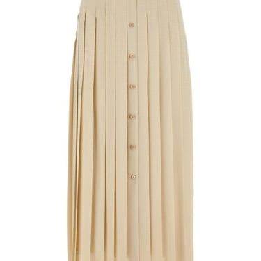 PRADA WOMAN Ivory Silk Skirt