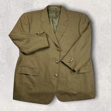 Vintage Ermengildo Zegna Sport Jacket Wool Decorative Buttons Green Men 46R 52IT 