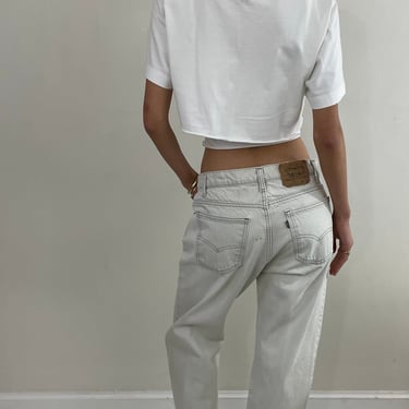 Vintage 80s Levi's 509 pale light blue gray black tab Levis zipper Dad boyfriend Levis jeans made USA size 32 x 29