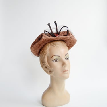 1940s New York Creation Straw Hat 