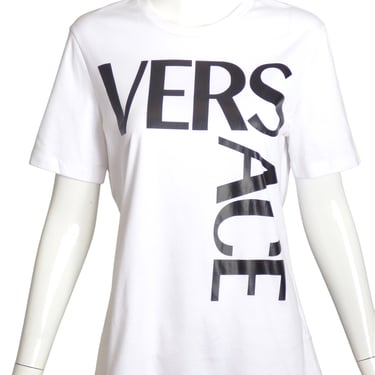 VERSACE- NWT White Graphic Print T-Shirt, Size Small