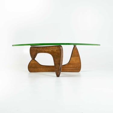 Early Noguchi Table by Isamu Noguchi for Herman Miller Green Glass 