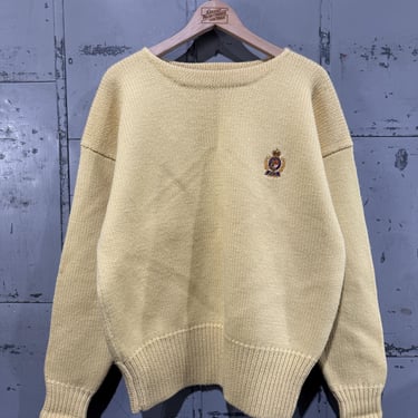 Vintage Wool Polo Ralph Lauren  knit Sweater Chunky Knit Polo Crest boat neck 