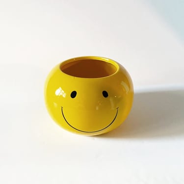 Yellow Smiley Planter 