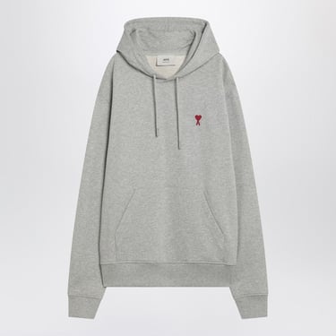 Ami Paris Grey Organic Cotton Ami De Coeur Sweatshirt Men