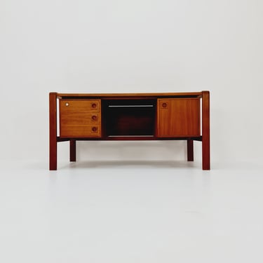 Danish teak freestanding desk by H.P Hansen, Denmark, 1960s 