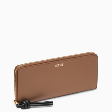 Loewe Knot Brown Leather Zip-Around Wallet Women