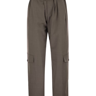 Brunello Cucinelli Women Tropical Luxury Wool Utility Trousers