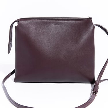 THE ROW Burgundy Leather Crossbody Bag