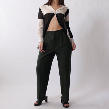 90s Muted Green Trousers - W28