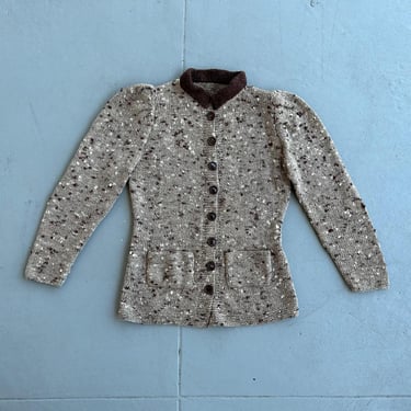 1930s cardigan . vintage 30s sweater . size xs to medium 