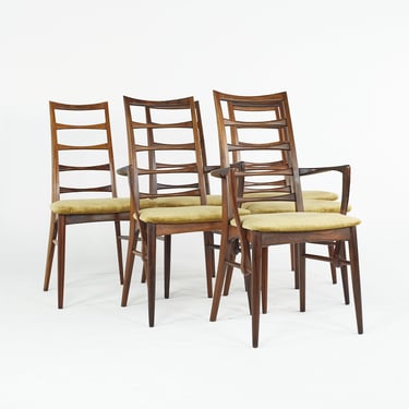 Niels Koefoed Mid Century Rosewood Bowtie Ladderback Dining Chairs - mcm 