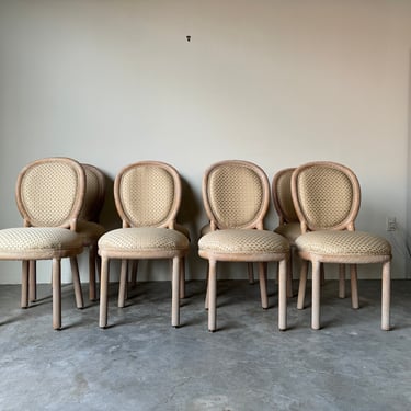 Marcello Mioni  Italian  Carved Wood Dining Chairs - Set Of 8 