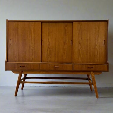 Danish Teak Tall Sideboard / Highboard - #A1626