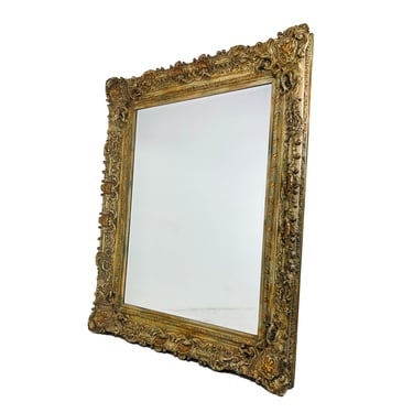 #6540 Large Ornate Gilded Mirror