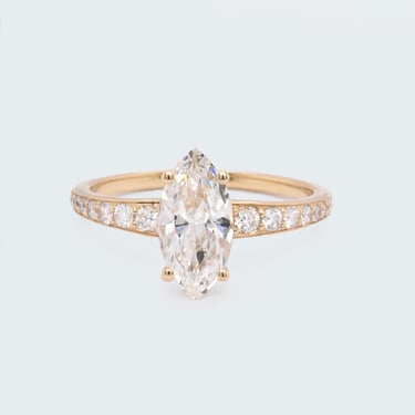 Charlotte 1.13ct Marquise White Diamond Engagement Ring