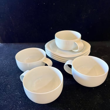 Set of 4 Coffee Cups &amp; Saucers Designed by Timo Sarpaneva for Rosenthal Suomi