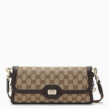 Gucci Small Luce Bag In Beige And Ebony Gg Fabric Women