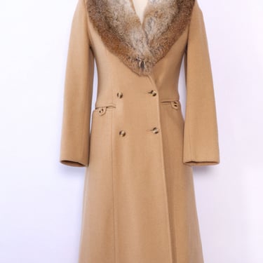 Camel Fur Collar Coat XS/S