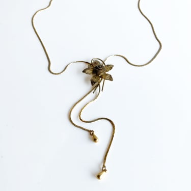 Gold Flower Bolo Tie