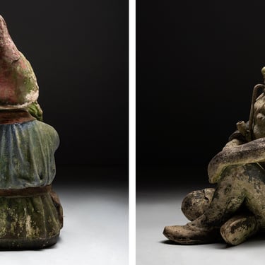 Rare Painted Terracotta Gnome by Johann Maresch