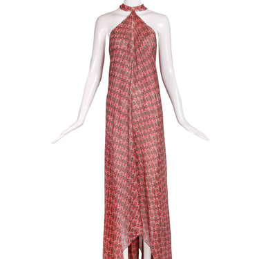 Madame Gres Chiffon Halter Neck Gown, 1970's