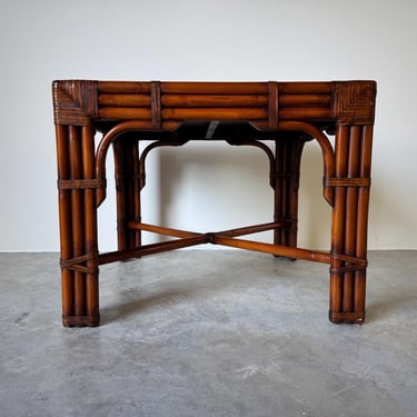 Ralph Lauren Bamboo and Leather Bindings Side Table 