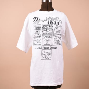 White ‘94 Great Moments of 1934 Tee By Sof Tee, XL