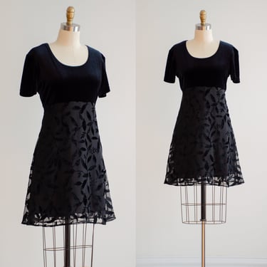 black velvet mini dress 90s y2k vintage gothic whimsigoth short black dress 