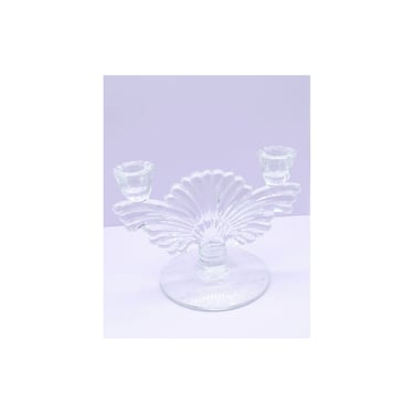 Vintage Crystal Glass Candelabra 